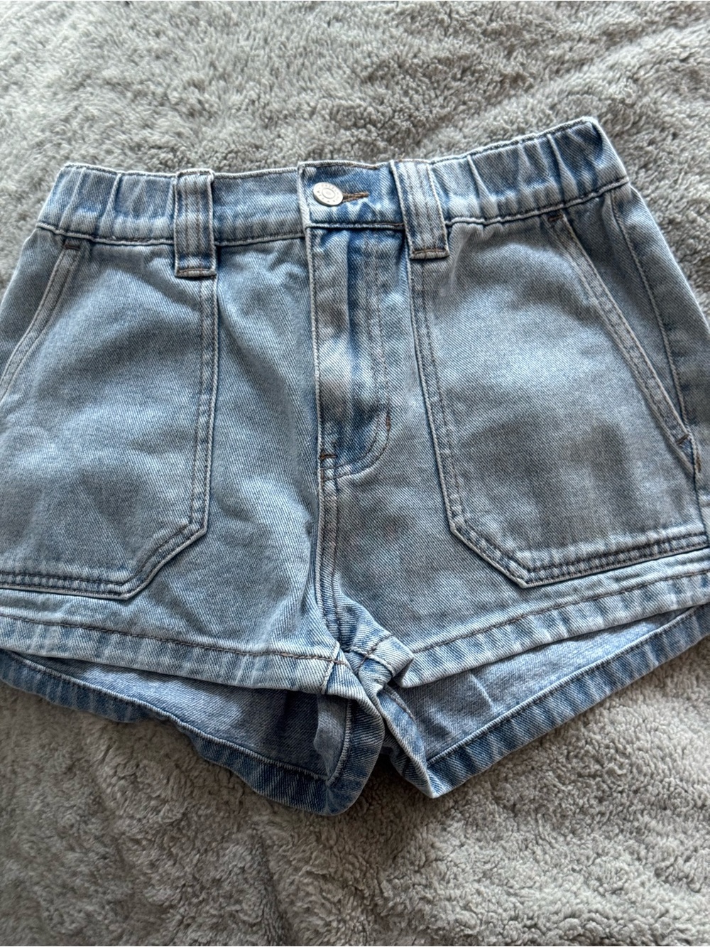 PacSun Women's Light Blue High-Rise Denim Shorts